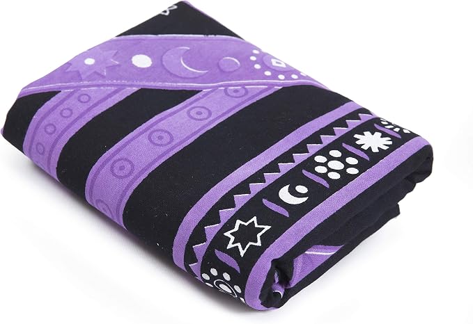 Popular Handicrafts Indian Burning Sun Hippie Mandala Window Curtains - Gypsy Bohemian Sun Moon Beautiful Drapery Bedroom Living Room Balcony Valance Panels Purple