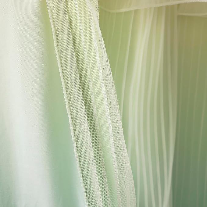 Lush Decor Rainbow Ombre Nerina Light Filtering Window Curtain Panels Pair 36" W x 84" L Rainbow - Rainbow Curtains - for Kids Bedroom - Nursery Decor
