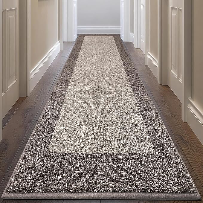 Machine Washable Runner Rug 32" x 168", Non Slip Kitchen Rug for Floor, Absorbent Entrance Rug for Hallway, Bedroom, Living Room, (Roll Packing)