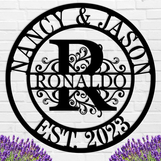 Wedding Gifts for Couples 2025, Personalized Metal Name Signs, Custom Name Signs, Custom Family Name Sign, Last Name Sign, Monogram Letters Wall Decor, House Warming Gifts New Home