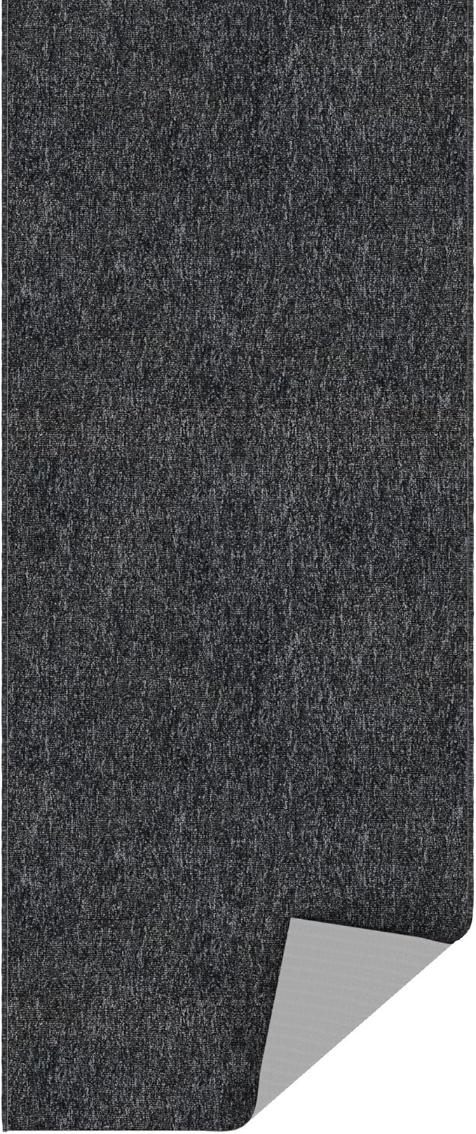 Ottomanson 1'10" x 7' Ultra-Thin Hallway Runner Rug - Durable Non-Slip Carpet for High-Traffic Areas - Fits Under Doors for Seamless Entry - Ideal for Kitchen, Entryway, Bedroom & Living Room, Black