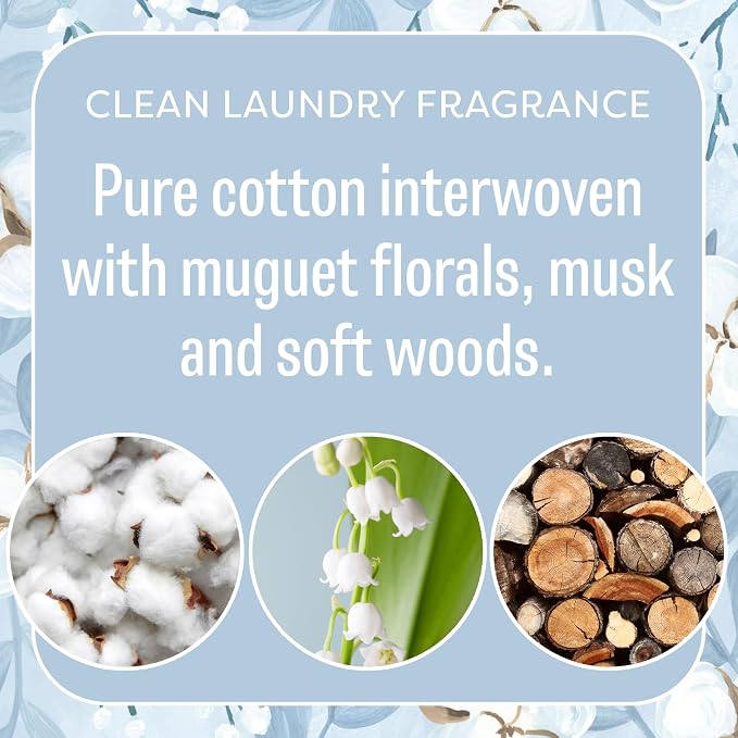 Fresh Scents Scented Sachets | White Cotton | Home Fragrance | Long Lasting (Up to 6 Months) | Air Freshener for Closets, Drawers, & Cars | 6 Pack