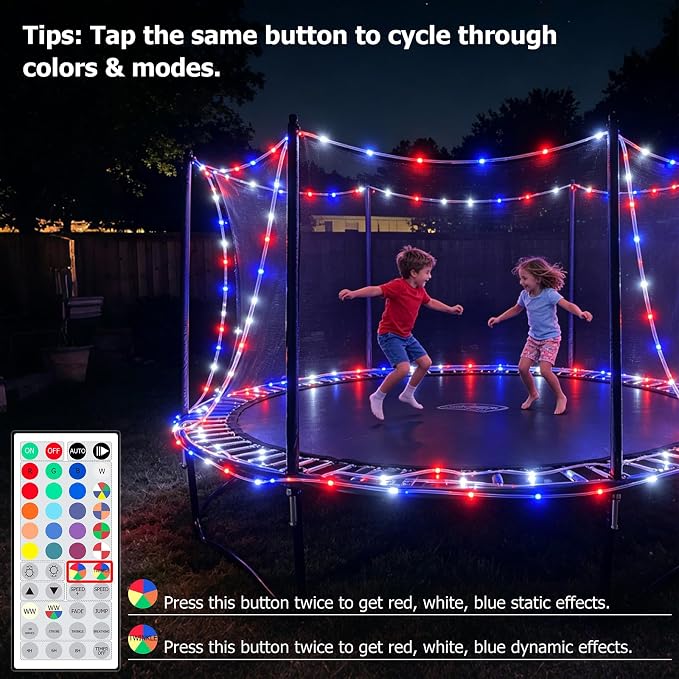 50ft LED Rope Lights for Outside, 25 Colors IP68 Waterproof, Dimmable Warm White RGB Outdoor String Lights, Red White Blue for Memorial Day Patriotic Decorations, Fairy Lights for Indoor Bedroom