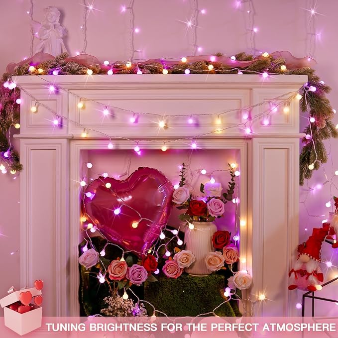 suddus 33FT 100LED Globe String Lights USB Multicolor with Remote | Colorful Globe Lights with Timer 8 Mode, Fairy Lights for Bedroom, Dorm, Classroom, Christmas,Indoor,Outdoor Decor