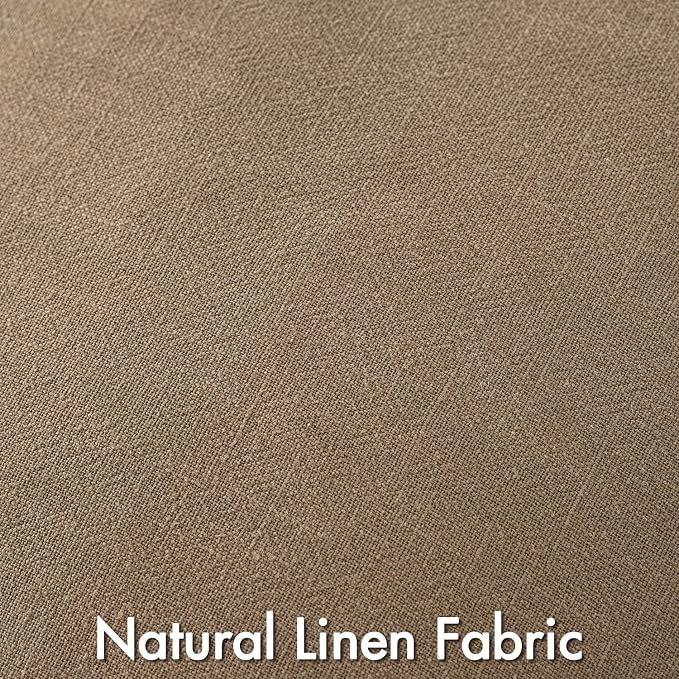 MIULEE Khaki Boho Linen Decorative Pillow Covers 24x24 Inch Pack of 4 | Natural Throw Pillow Covers Soft Farmhouse Couch Pillowcases Modern Home Decors for Living Room Bed Sofa