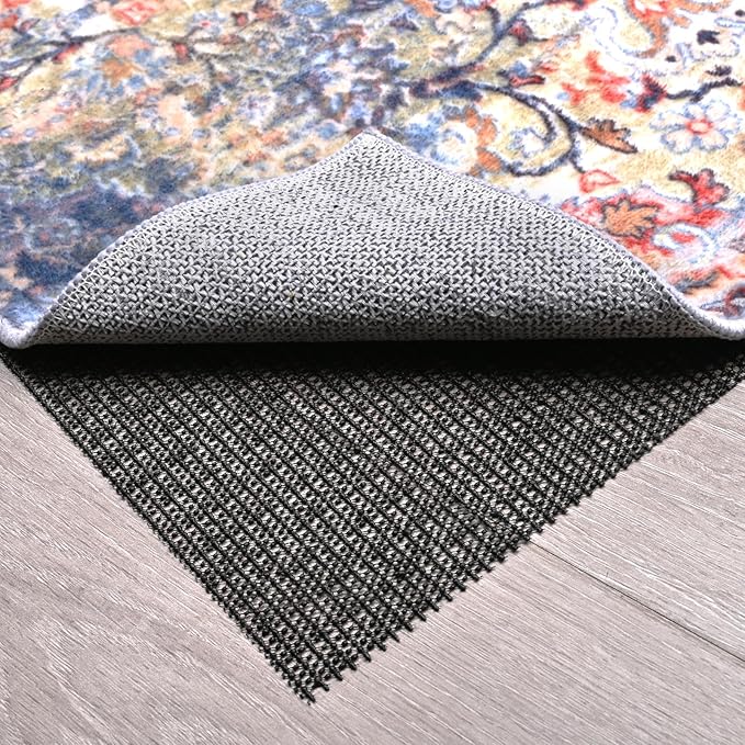 Non Slip Rug Pads for Hardwood Floors, 2x3 Rug Pad Gripper for Area Rugs, Under Carpet Anti Skid Mat, Black, Keep Your Rugs Safe and in Place
