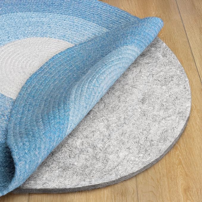 RUGPADUSA - Basics - 7' Round - 3/8" Thick - 100% Felt - Protective Cushioning Rug Pad - Safe for All Floors and Finishes Including Hardwoods