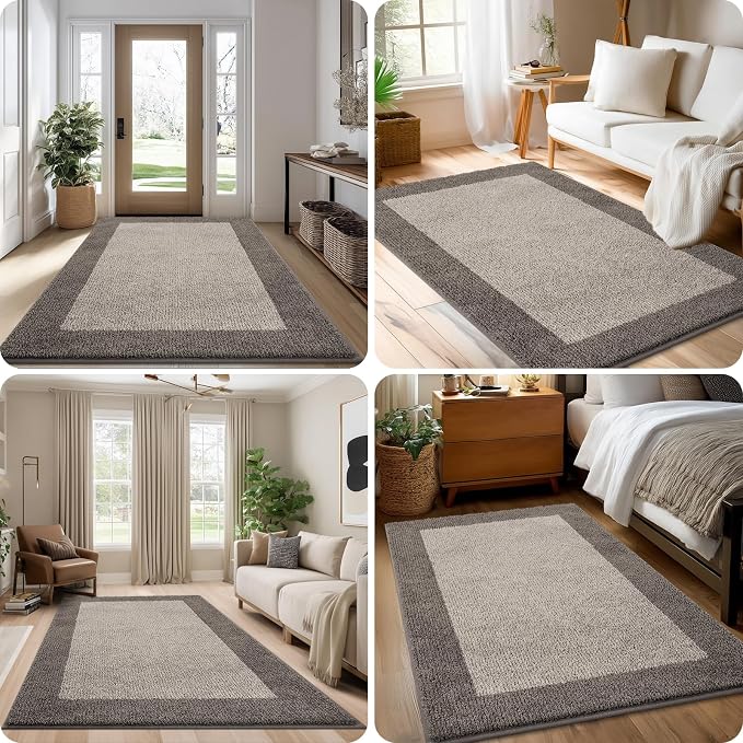 Machine Washable Runner Rug 32" x 168", Non Slip Kitchen Rug for Floor, Absorbent Entrance Rug for Hallway, Bedroom, Living Room, (Roll Packing)