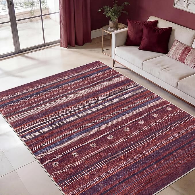 Keen Home Design 3x5 Rug - Machine Washable Entry Rug with Non-Slip Backing, Ideal for Enteryway, Kitchen, Bathroom, Laundry Room - Vintage, Easy Clean, Durable, Low Pile Rug - (3' x 5')