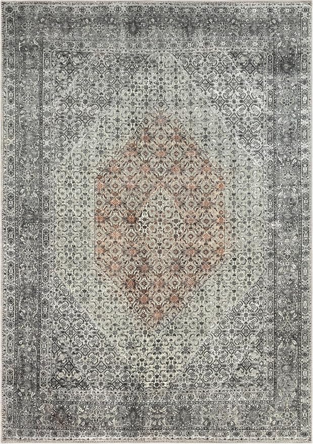 Keen Home Design 36"x60" Rug - Machine Washable Entry Rug with Non-Slip Backing, Ideal for Enteryway, Kitchen, Bathroom, Laundry Room - Vintage, Easy Clean, Durable, Low Pile - (3' x 5')