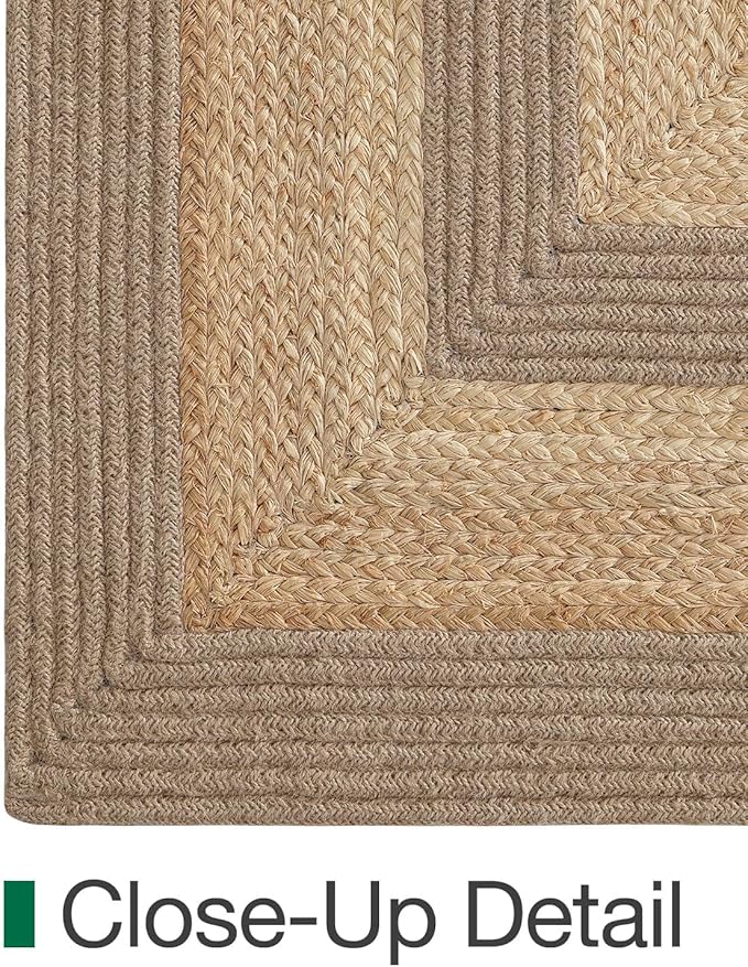 LUMI 9x12 Jute Hand Weave Area Rug, Raffia Braided Area Rug for Living Room, Farmhouse Style Indoor Outdoor Mat, Natural Woven Carpets, Handcrafted Home Decor Floor Rug for Dining Room, Patio