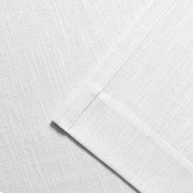 Central Park Solid Window Door Curtain White 100" Extra Wide Rayon Blend Light Filtering Treatment Drape for Sliding Patio Door with 14 Grommets, White, 100" x 95", 1 Panel