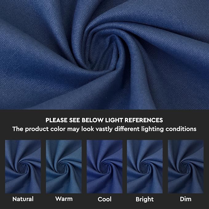 Encasa XO Throw Pillow Covers 24x24 in Set of 2 Cobalt Blue | No Inserts | Cotton Pillow Covers For Living Room, Bed, Sofa, Couch | Decorative Cushion Covers With Improved Zipper