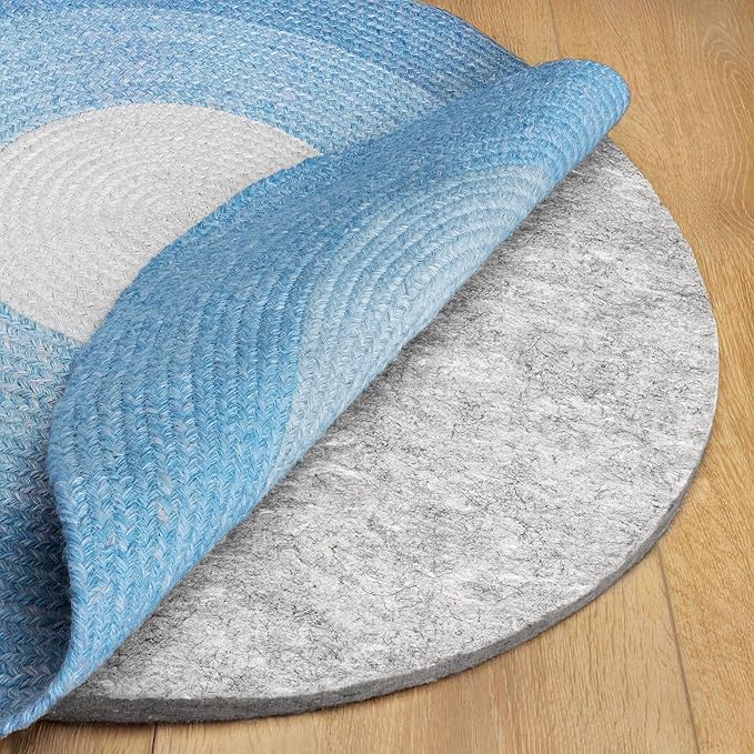 RUGPADUSA - Basics - 6' Round - 1/2" Thick - 100% Felt - Protective Cushioning Rug Pad - Safe for All Floors and Finishes Including Hardwoods