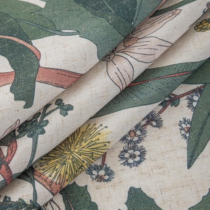 ALIGOGO Patterned Curtains 90 Inches Long - Cottagecore Floral Boho Curtains for Living Room, Country Grommet Art Decor Protea Cabin Pretty Flowered Drapes for Sliding Door 2 Panels, 50" W x 90" L
