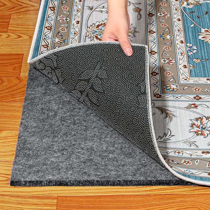 Waterproof Rug Pad 2x8 Ft, 1/4" Thick Under Area Carpet Padding,Non Slip Felt Rug Pads for Hardwood Floors, Protective Underlay Keeps Rugs in Place Without Wrinkles