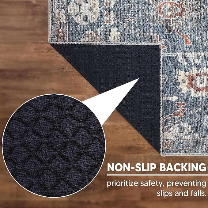 Keen Home Design 36"x60" Rug - Machine Washable Entry Rug with Non-Slip Backing, Ideal for Enteryway, Kitchen, Bathroom, Laundry Room - Vintage, Easy Clean, Durable, Low Pile - (3' x 5')