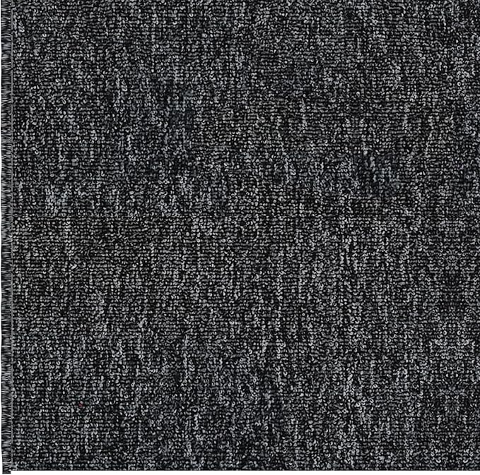Ottomanson 1'10" x 22' Ultra-Thin Hallway Runner Rug - Durable Non-Slip Carpet for High-Traffic Areas - Fits Under Doors for Seamless Entry - Ideal for Kitchen, Entryway, Bedroom & Living Room, Black