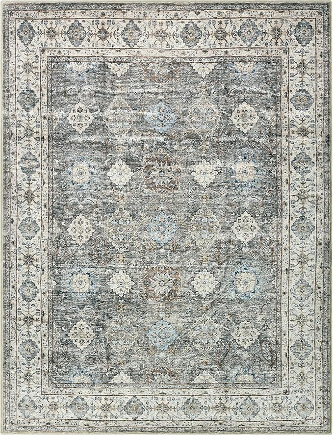 Keen Home Design 36"x60" Rug - Machine Washable Entry Rug with Non-Slip Backing, Ideal for Enteryway, Kitchen, Bathroom, Laundry Room - Vintage, Easy Clean, Durable, Low Pile - (3' x 5')