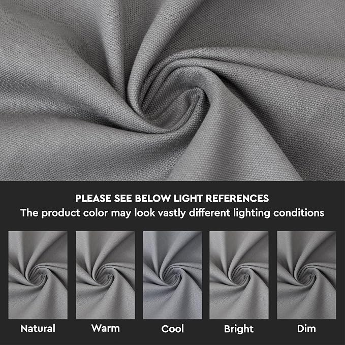 Encasa XO Throw Pillow Covers 24x24 in Set of 2 Grey | No Inserts | Cotton Pillow Covers for Living Room, Bed, Sofa, Couch | Decorative Cushion Covers with Improved Zipper