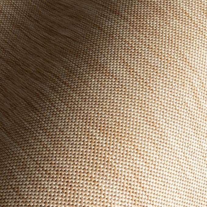 Nuloom Asha Tan/Ivory, 6'7" x 9', Casual, Striped Border, Soft and Cozy, High Traffic, Easy Clean, Durable Area Rug for Indoor/Outdoor Patio, Deck, Porch, Garden, Courtyard
