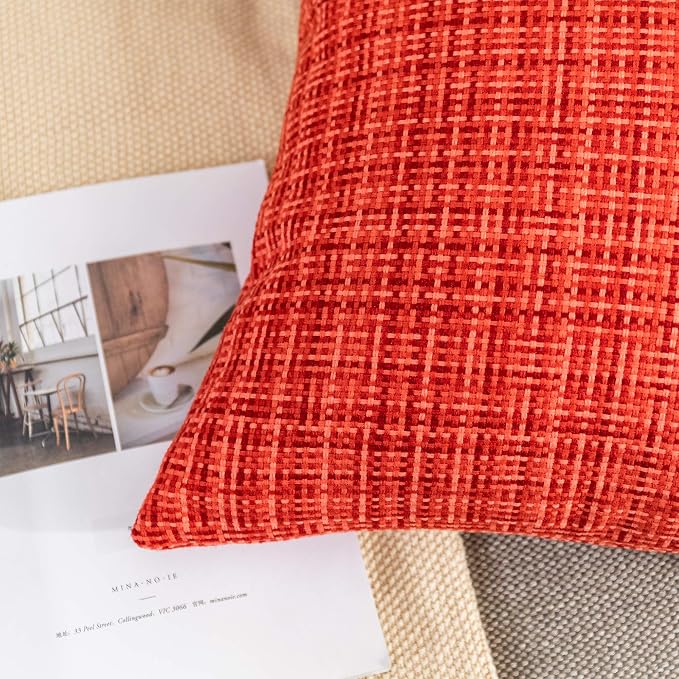 Kevin Textile Pack of 2 Valentines Decorative Outdoor Waterproof Pillow Covers Garden Cushion Sham Throw Pillowcase Shell for Patio Tent Couch 12x20 Inch Red