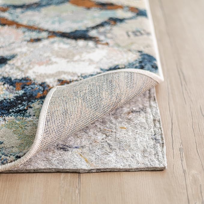 Mohawk Home Non Slip Rug Pad 7' x 10' - 3/8" Thick Felt + Latex Rubber Gripper - Dual Surface Cushion for Hardwood, Carpet, Tile Floors, Made in USA