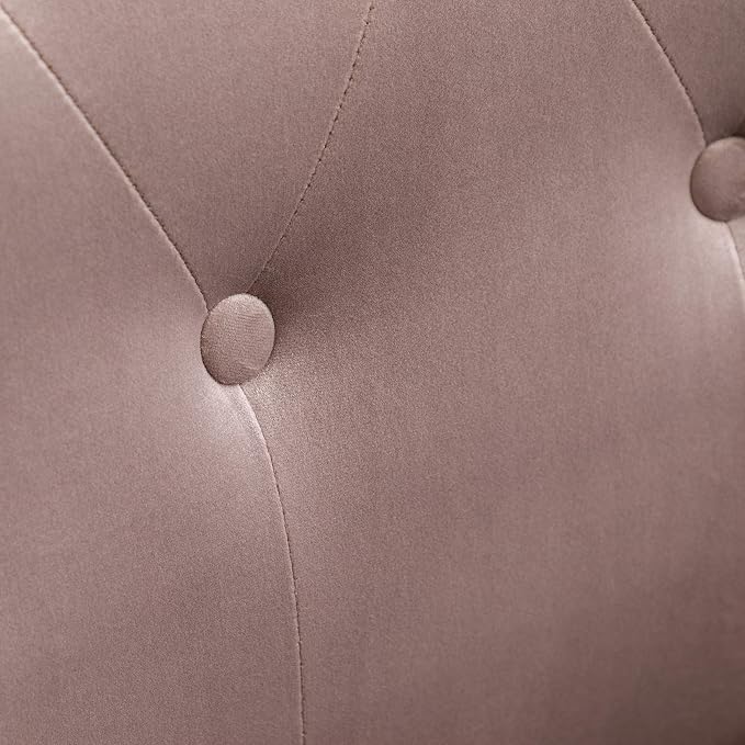 Roundhill Furniture Doarnin Contemporary Silky Velvet Tufted Button Back Accent Chair, Taupe