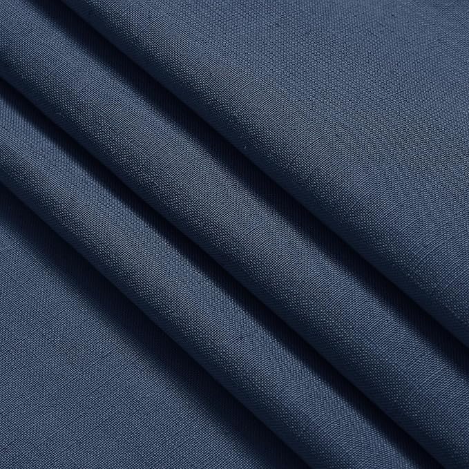 Denim Blue Linen Curtains 72 Inch Length for Living Room Sheer Lightweight Door Drapes 2 Panels Set for Kids Bedroom Light Filtering Back Tab Rod Pocket Curtain for Kitchen Protect Privacy 52x72