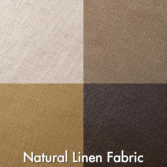 MIULEE Neutral Gold/Brown Boho Linen Pillow Covers 20x20 Inch Pack of 4 | Natural Decorative Throw Pillow Covers Soft Farmhouse Couch Pillowcases Modern Decors for Living Room Bed Sofa