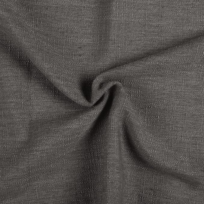 TWOPAGES 26" W x 24" L Linen Blend Cafe Curtains for Kitchen Window, Light Filtering Pinch Pleated Tier Curtains, Modern Farmhouse Half Window Curtains for Bathroom, Chocolate Tart, 2 Panels