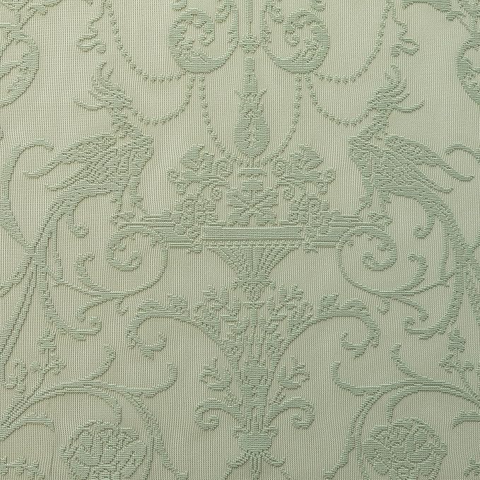 TUDECO Light Green Curtains 72 Inch Length - Aesthetic Green Floral Curtains 2 Panels, Embroidered Sheer Bohomian Ruffled Green Lace Curtain for Boys Bedroom Hallway, 59 x 72 Inch, Sage Green