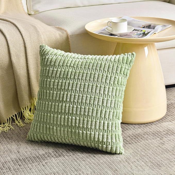 Fancy Homi 4 Packs Decorative Throw Pillow Covers for Living Room Couch Bed, Modern Farmhouse Boho Home Décor Accent Cushion Case, 24" x 24", Yellow Green Series