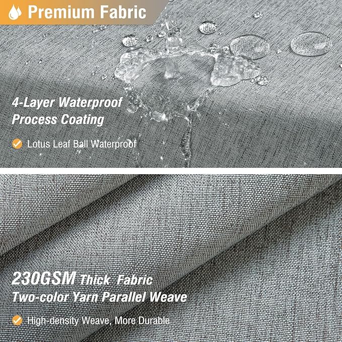 BTTN Stall Fabric Shower Curtain - 60x84 Inch Long Linen Textured Heavy Duty Shower Curtain Set with 10 Plastic Hooks, Narrow Spa Decorative Neutral Waterproof Shower Curtains for Bathroom, Gray/Grey