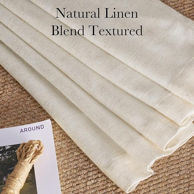 NICETOWN PRO 100% Blackout Beige Curtains for Living Room, Pinch Pleated Linen Blend Window Treatments Thermal Drapes Sound Dampening for Bedroom, W40 x L102, 2 Panels