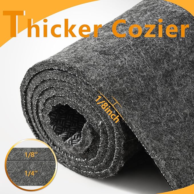 5x7 Non Slip Rug Pad Gripper, 1/8" Thick Cushioned Carpet Pads for Hardwood Floors, Felt and Silicone Backing, Under Area Rugs Anti Skid Mat Keep Rugs in Place