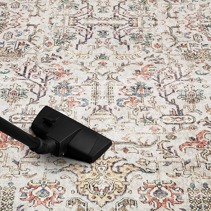 Keen Home Design 30"x120" Rug - Machine Washable Runner Rug with Non-Slip Backing, Ideal for Hallway, Entryway, Kitchen, Laundry Room - Vintage, Easy Clean, Durable, Low Pile - (2'6" x 10')