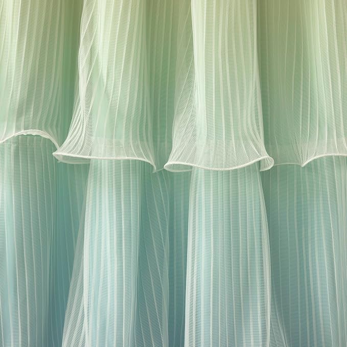 Lush Decor Rainbow Ombre Nerina Light Filtering Window Curtain Panels Pair 36" W x 84" L Rainbow - Rainbow Curtains - for Kids Bedroom - Nursery Decor