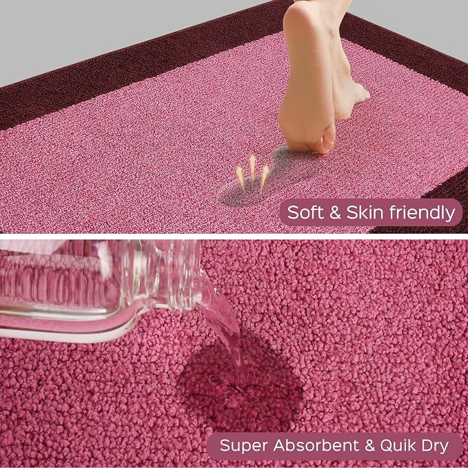 Machine Washable Kitchen Rug 24" x 70", Non Slip Kitchen Mat for Floor, Absorbent Entrance Runner Rug for Bedroom, Hallway, Laundry, Door (Roll Packing)