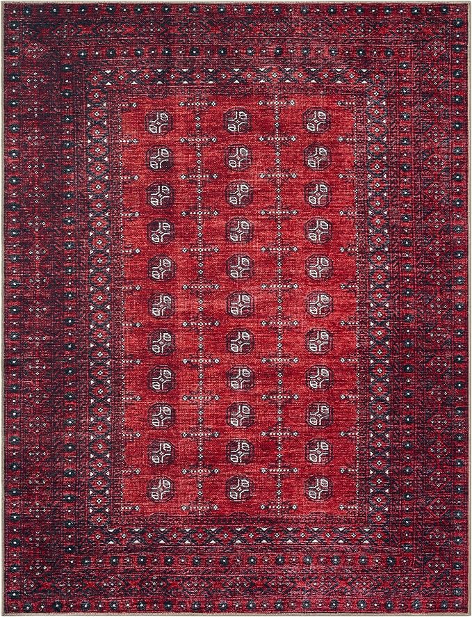 Keen Home Design 3x5 Rug - Machine Washable Entry Rug with Non-Slip Backing, Ideal for Enteryway, Kitchen, Bathroom, Laundry Room - Vintage, Easy Clean, Durable, Low Pile Rug - (3' x 5')