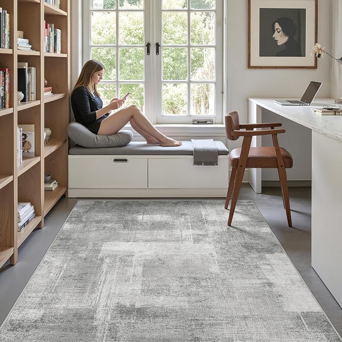 zesthome Entryway 3x5 Area Rugs - Washable Modern Area Rug, Non Slip Area Rug Indoor Entrance, Abstract Soft Rugs for Living Room Bedroom Kitchen, Stain Resistant Decor Mat 3x5