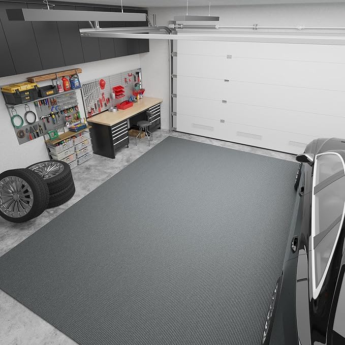 Ottomanson 6'6" x 29' Hallway Runner with Scraper Pile - Extra Durable Non-Slip Rug Mat for Indoor & Outdoor Use - Ideal for Kitchen, Entryway & Garage - High-Traffic Carpet, Gray