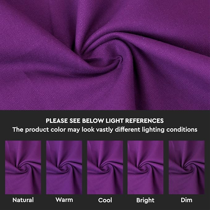 Encasa XO Throw Pillow Covers 16x16 in Set of 2 Purple | No Inserts | Cotton Pillow Covers For Living Room, Bed, Sofa, Couch | Decorative Cushion Covers With Improved Zipper