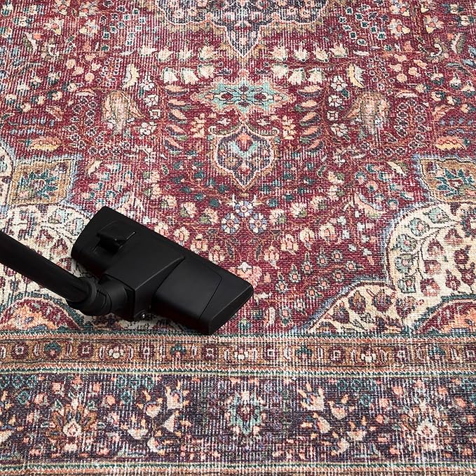 Keen Home Design 30"x144" Rug - Machine Washable Runner Rug with Non-Slip Backing, Ideal for Hallway, Entryway, Kitchen, Laundry Room - Vintage, Easy Clean, Durable, Low Pile - (2'6" x 12')