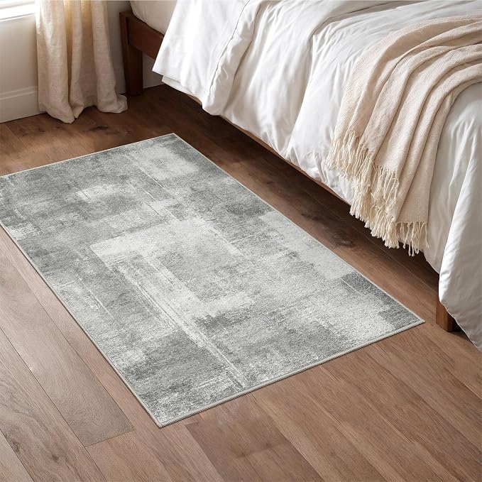 zesthome Washable 2x3 Area Rugs - Door Mat Abstract Rugs for Entrance, Stain Resistant Rugs for Bedroom Kitchen Living Room with Non Slip Backing, Low Pile Home Decor Floor Mat 2x3
