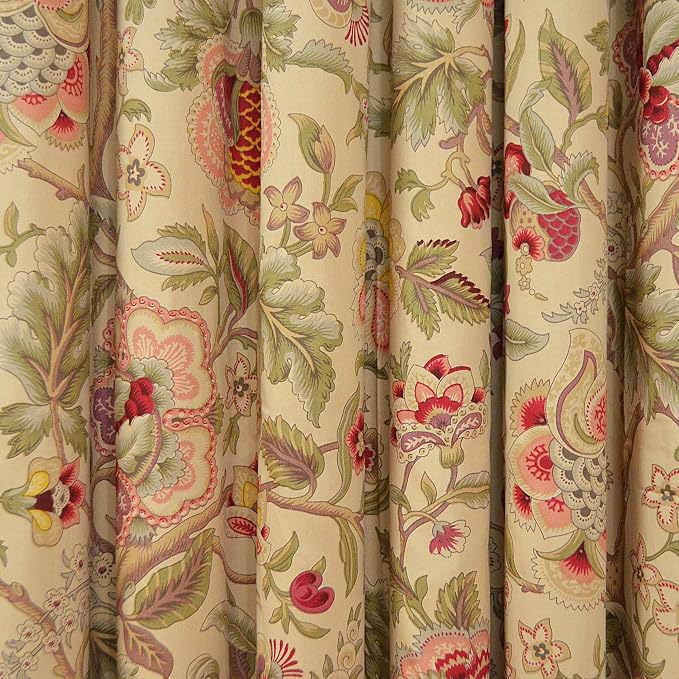 Waverly Imperial Dress Window Panel with Tie Back - Antique Design - 52" X 95"