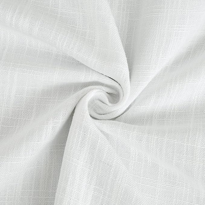 Central Park Solid Window Door Curtain White 100" Extra Wide Rayon Blend Light Filtering Treatment Drape for Sliding Patio Door with 14 Grommets, White, 100" x 95", 1 Panel