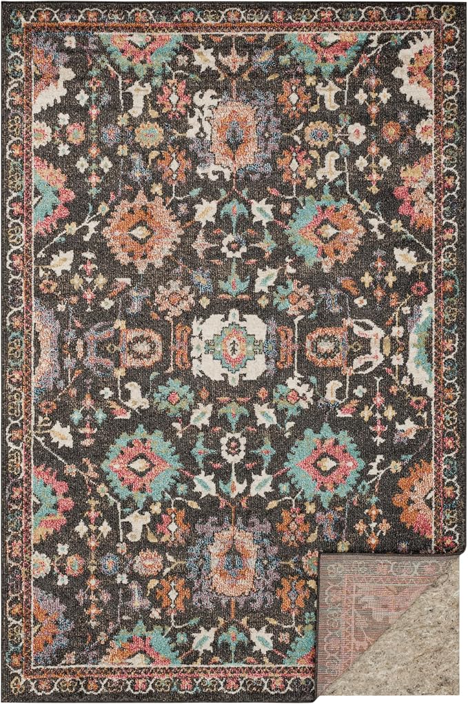 Mohawk Home Non Slip Rug Pad 2' x 6' - 1/2" Thick Felt + Latex Rubber Gripper - Dual Surface Cushion for Hardwood, Carpet, Tile Floors, Made in USA