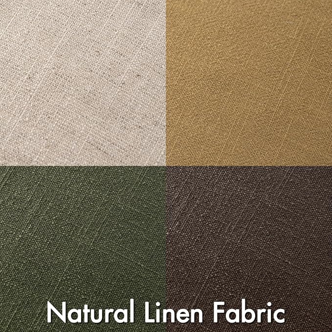 MIULEE Neutral Green/Brown Boho Linen Pillow Covers 18x18 Inch Pack of 4 | Natural Decorative Throw Pillow Covers Soft Farmhouse Couch Pillowcases Decors for Living Room Bed Sofa