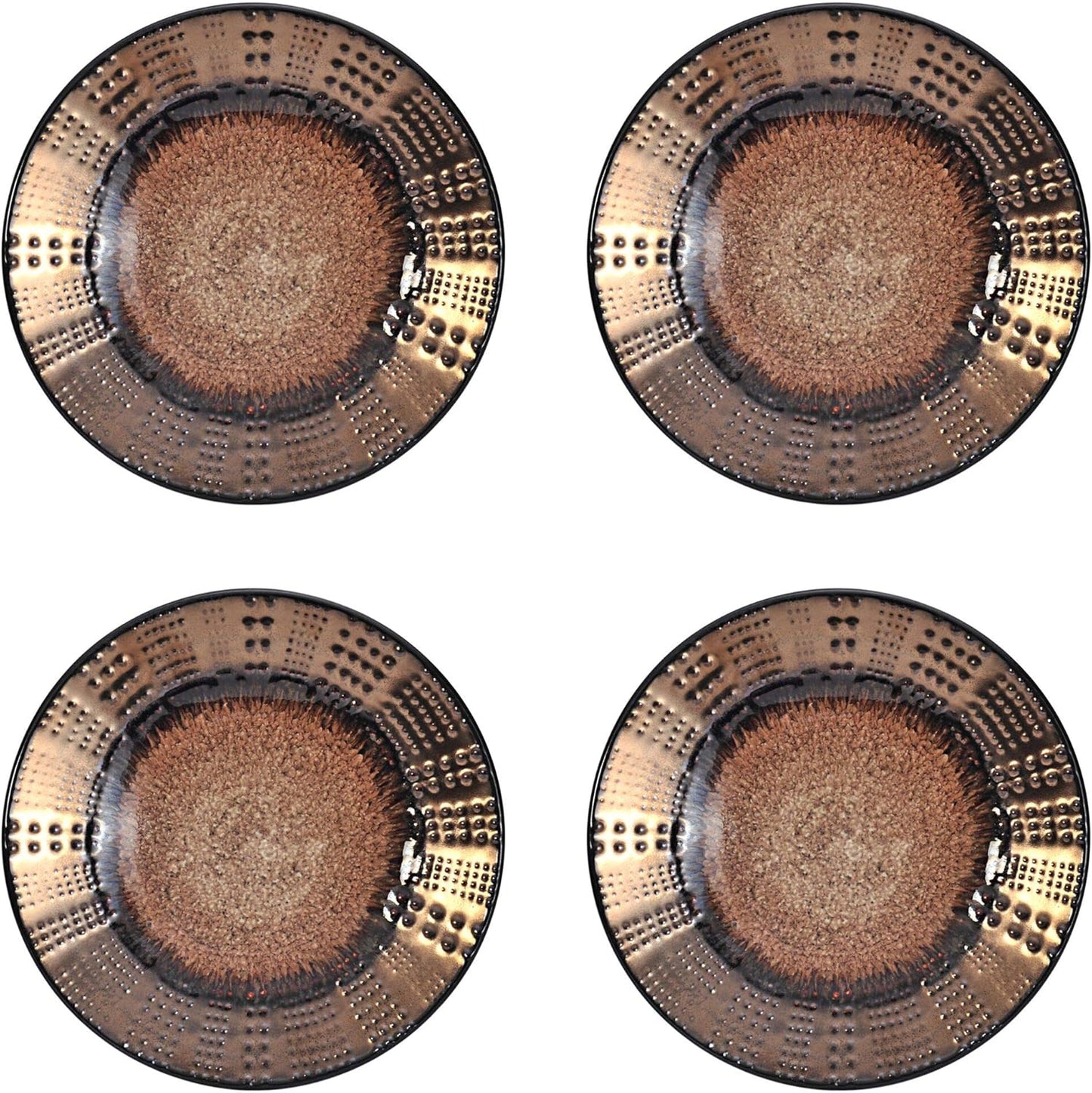 Gourmet Basics by Mikasa Verona 16-Piece Dinnerware Set & Cream Serving Bowl, 9 Inch & Cream Rectangular Platter, 13.75 Inch